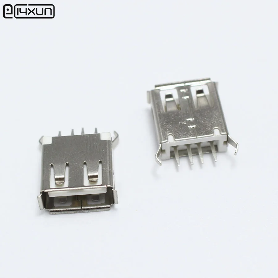 Вертикальный разъем USB Type A 10 шт. 4 контактный на 180 градусов|4 pin female connector|4 femaleconnector