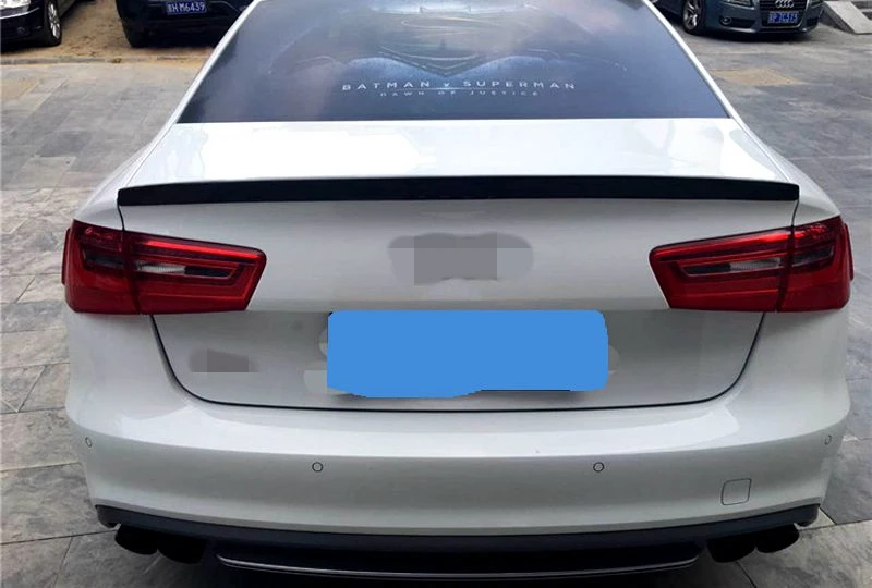 Спойлер из углеродного волокна для AUDI A6 C7 4-дверный седан 2012- углеродного волокна заднего крыла багажник спойлер для audi a6 c7
