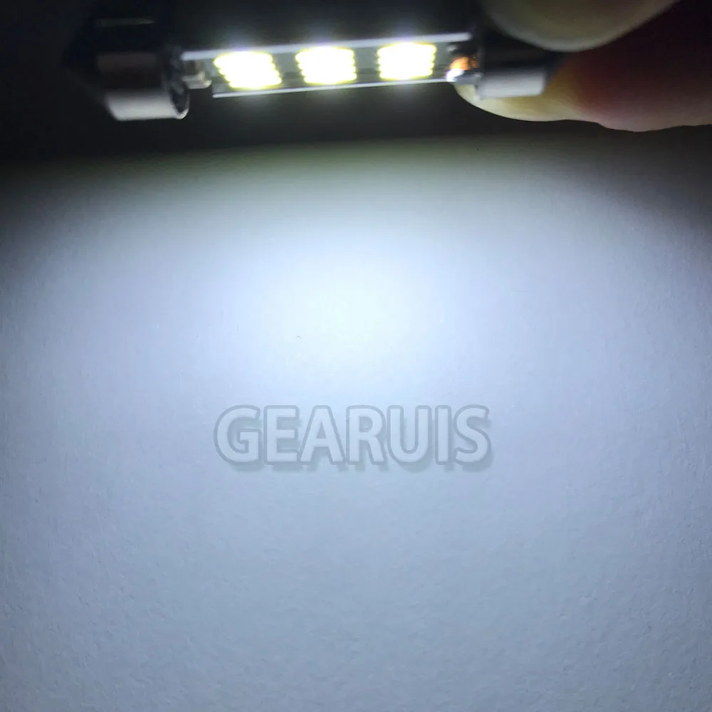 10 шт. гирлянда 31 мм 36 39 41 Светодиодная лампа C5W сверхъяркая 4014 SMD Canbus без ошибок для