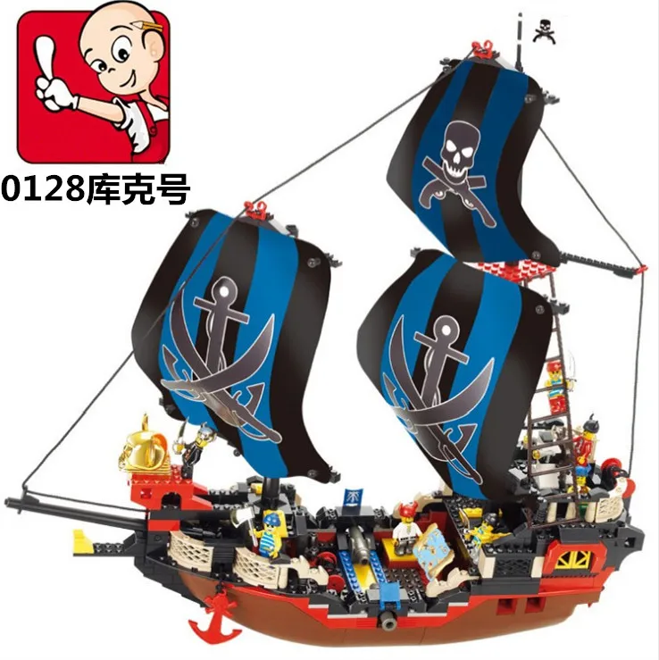Строительные блоки для мальчиков совместимые с пиратами Карибского моря Jack Black