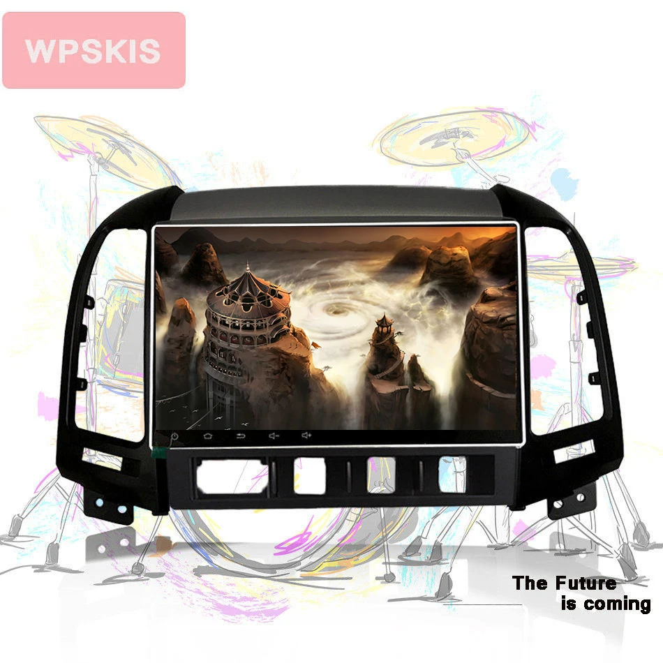 Автомобильный gps навигатор для Hyundai Santa fe 2010 музыкальный видеомагнитофон головное