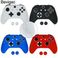 bevigac silicone protective sweat case cover skin shell for ps4xbox one s slim x controller with 2 thumbsticks stick caps