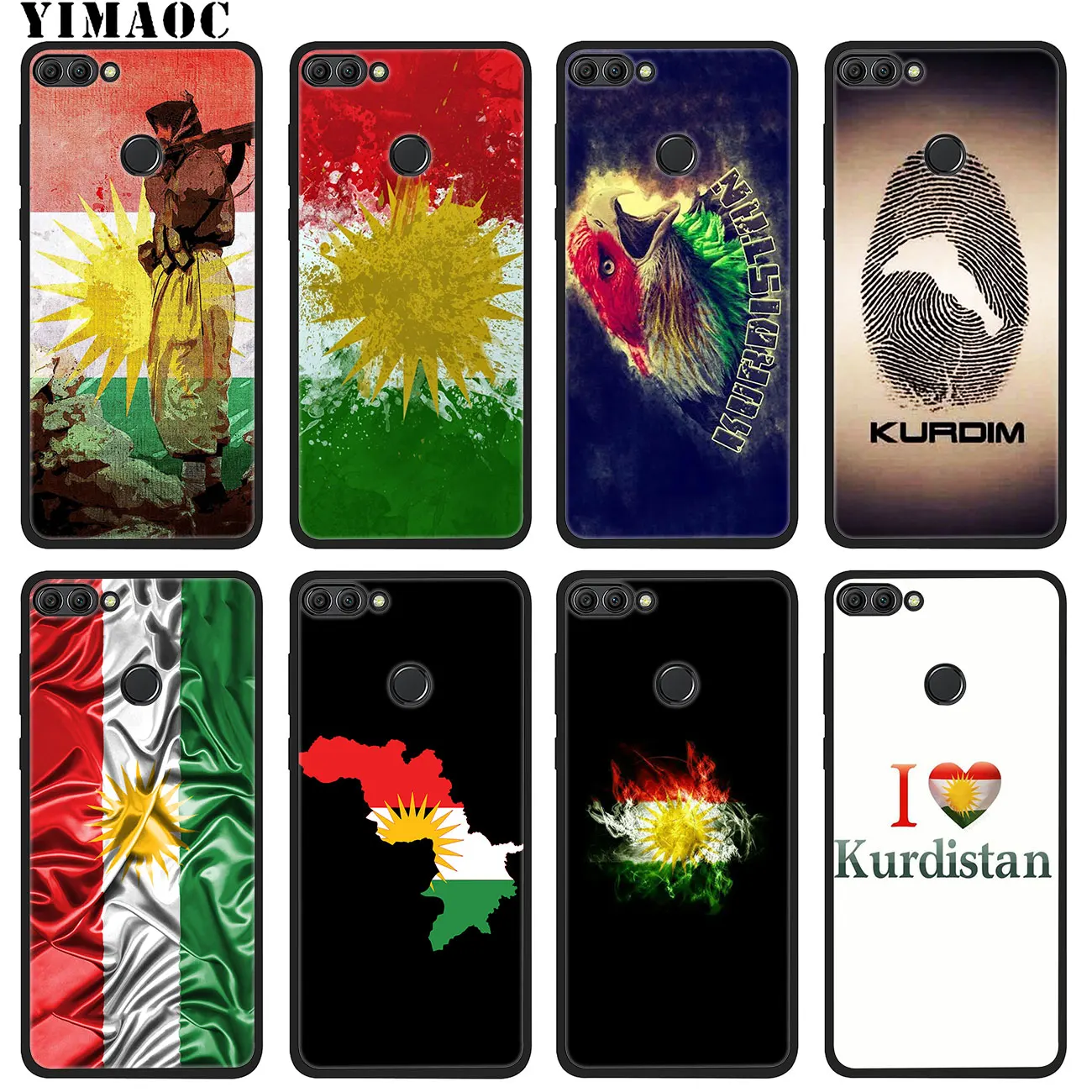 YIMAOC Kurdish Autonomous Region flag Soft Silicone Case for Huawei Honor 20 Pro 8C 8X 8 9 9X 10 Lite 7X 7A | Мобильные телефоны и