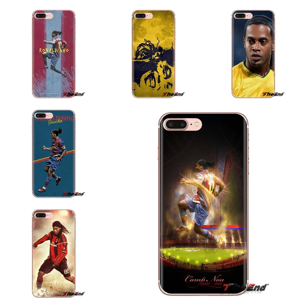 Ronaldo Ronaldinho Soccer Brasil для Samsung Galaxy S3 S4 S5 Mini S6 S7 Edge S8 S9 S10 Plus Note 3 4 5 8 9 мягкий прозрачный