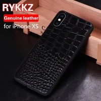 rykkz original leather case for apple iphone x case cover genuine leather luxury slim back cover for iphone xr xs xs max capas