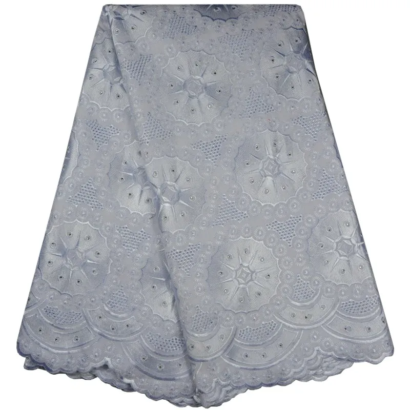 Желтая хлопковая швейцарская кружевная ткань с ушками и камнями мягкая вышитая