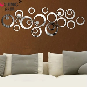 24 шт.лот, акриловые зеркальные круглые наклейки на стену, в горошек, наклейки на стену для детской комнаты, домашний декор, круглые художественные росписи сделай сам