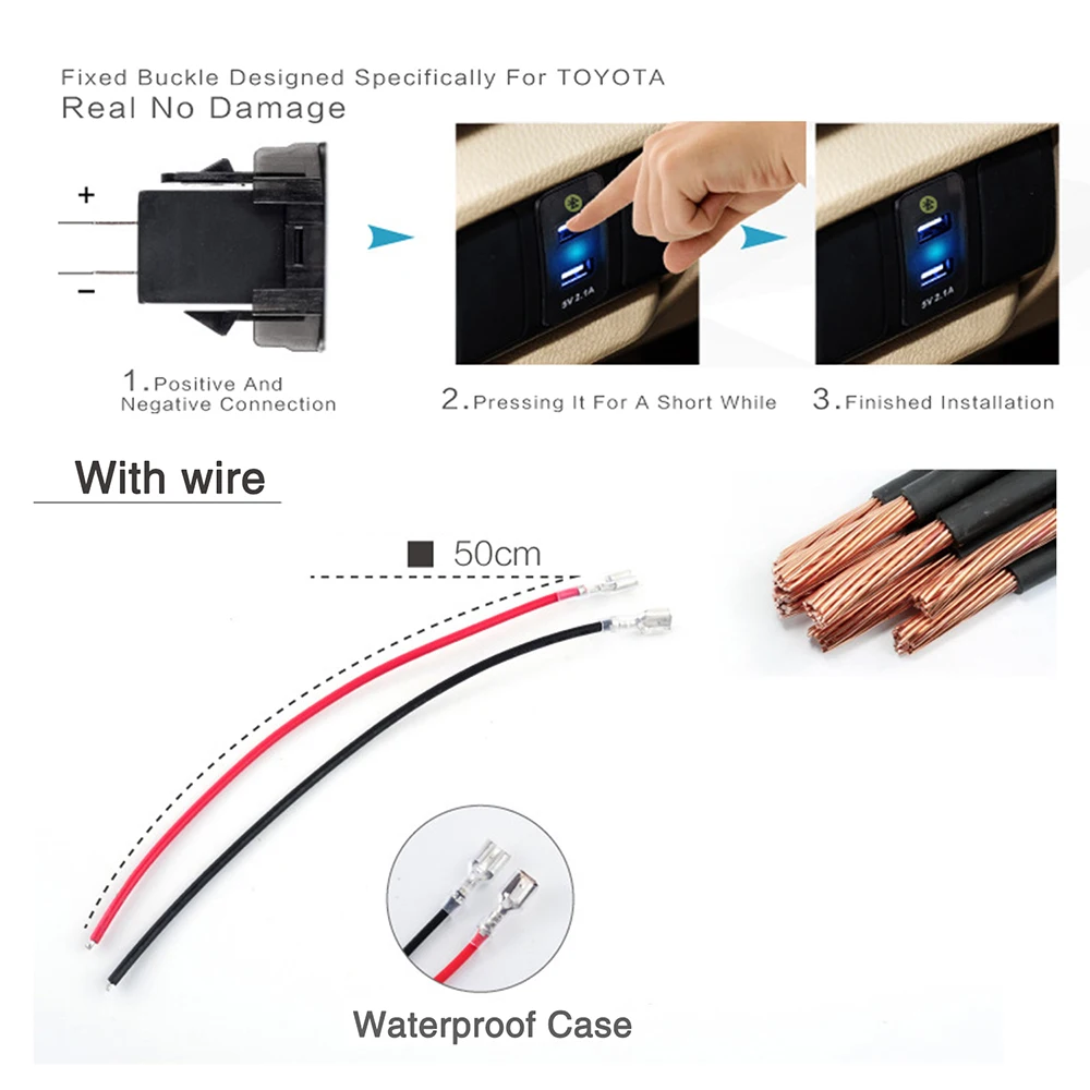 

5V 4.2A Dual USB Car Charger LED Display Voltmeter Socket Auto Adapter for Honda Car Smart Searching Bluetooth