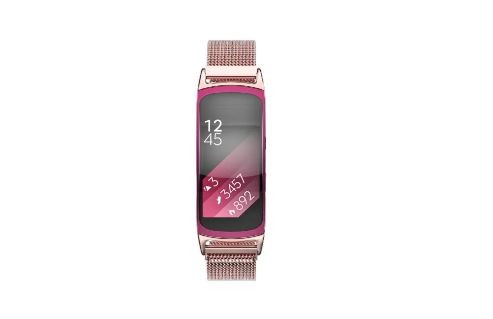 Миланские часы из нержавеющей стали, ремешок на запястье для samsung Galaxy gear fit 2 fit2, SM-R360, gps, Магнитная Петля, браслет, ремешок для часов