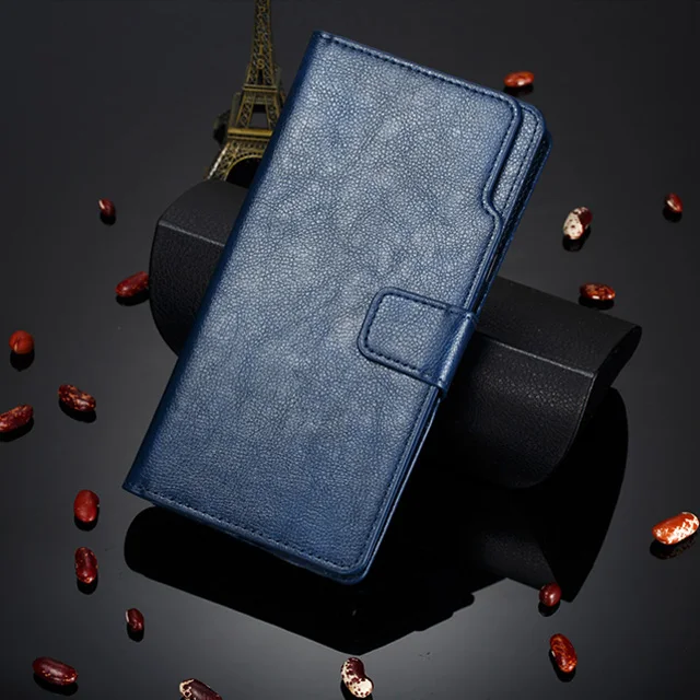 Blue Coque A40 A50 A70 A30 Note 8 9 S105G пары Простой флип чехол для samsung Galaxy S8 S9 S10 плюс M10 M20 S7 края для карт из искусственной кожи Funda - Цвет: Blue