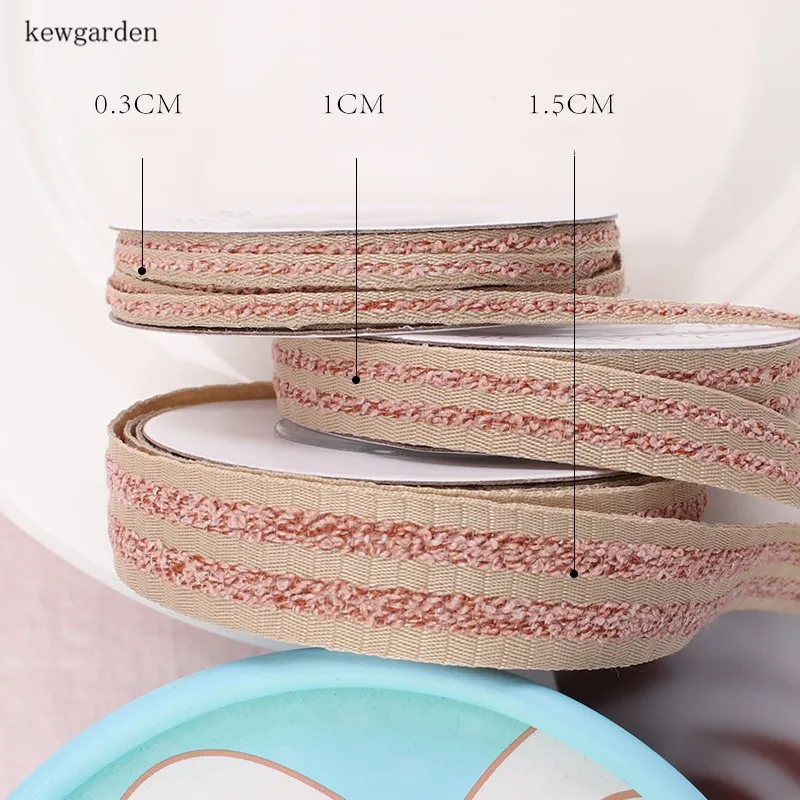 Kewgarden1/8 &quot3/8&quot 5/8 &quot&quot хлопковая льняная лента с водными волнами атласные ленты