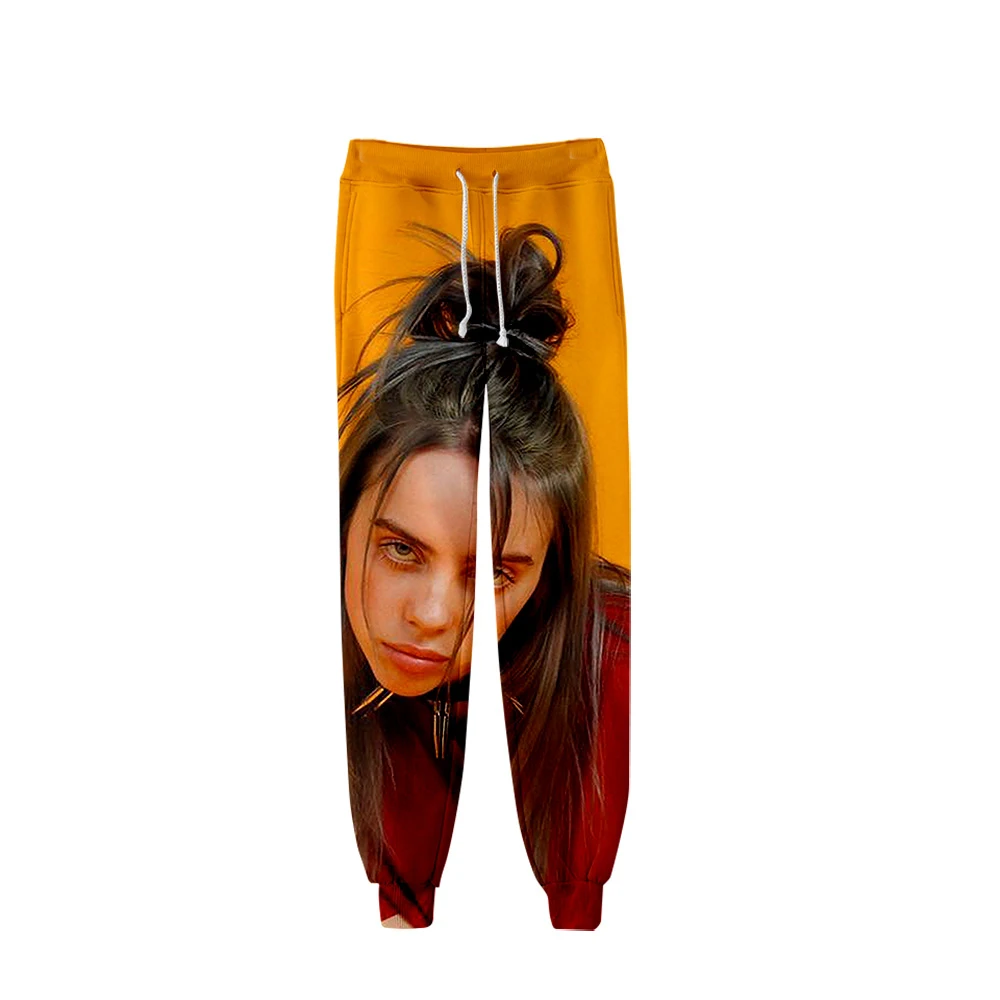 3D Billie Eilish брюки с принтом повседневные весенние повседневные штаны для бега женские и мужские 3D брюки тонкие крутые горячая Распродажа брюки 4XL