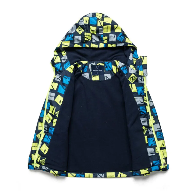 Children's Boys Windbreaker girls Jackets Spring Autumn Outerwear Kids Polar Fleece Inside Windproof Waterproof Coats | Детская