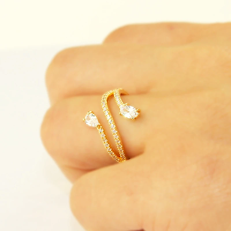 Creative Fashion Cubic Zirconia Ring Ladies Sweet Irregular Jewelry Valentine's Day Gift | Украшения и аксессуары
