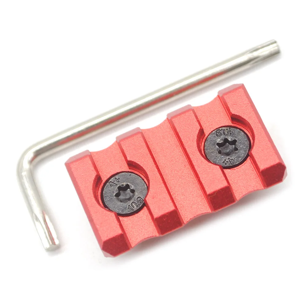 3 слота/1 42 ''M-lok Rail Section Picatinny/Weaver Mount System segmen_китайский красный анодированный