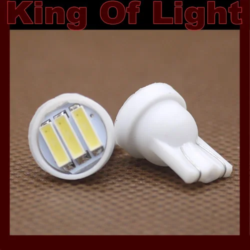 10x Высококачественная автомобильная светодиодная лампа 194 W5W 3smd T10 3 светодиода SMD