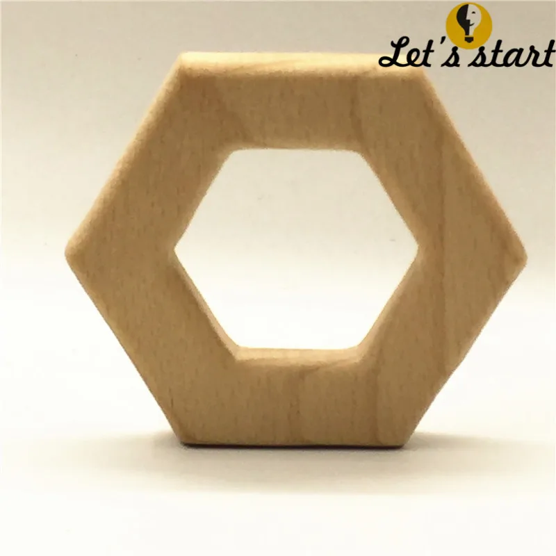 

Free shipping beech wood hexagon and heart.Wooden toys for Teething,Toys Making,Wooden Teether wafer for baby molar toys HOT!