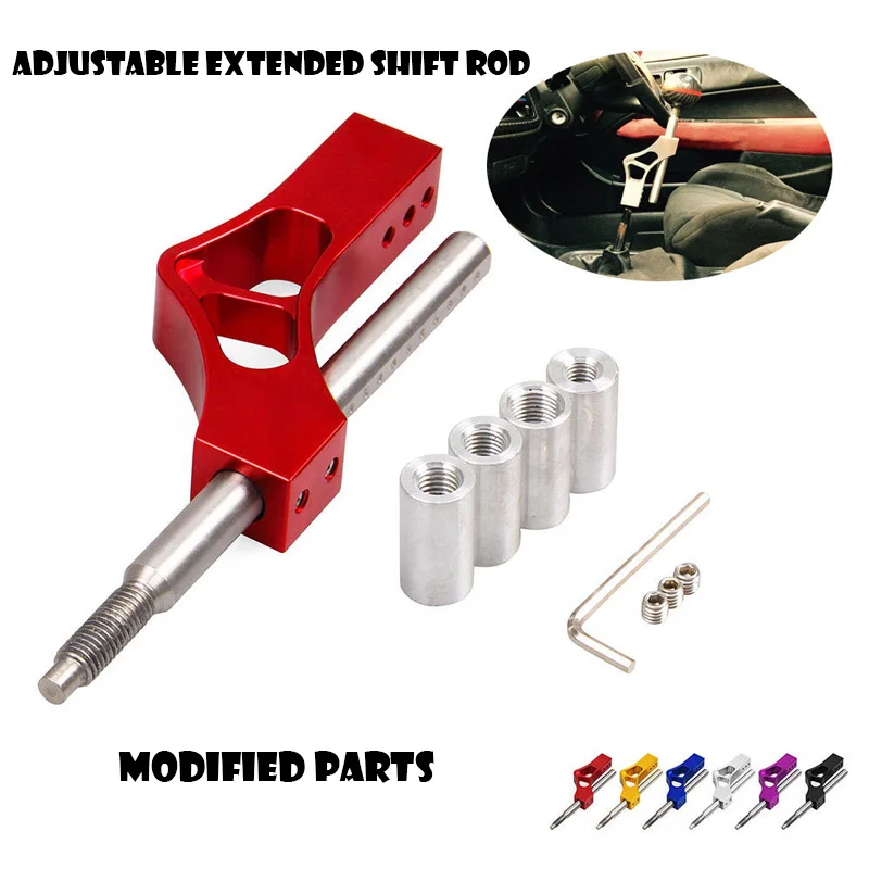 

Aluminum Alloy Automotive Gear Extender Adjustable Shift Bar Lever Shift Knob Modified Automotive Interior