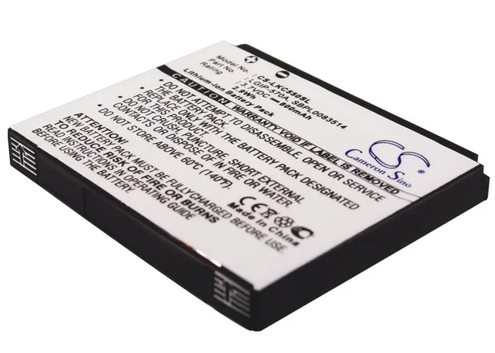 LGIP 570A батареи Cameron Sino 800mAh для LG CF750 GD550 Pure GS500 GS500v KC550 KC700 KC780 KF700 KF757 Secret|cameron sino|battery for