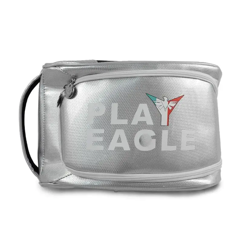 silver PLAYEAGLE crystal PU водонепроницаемый мешок для обуви для гольфа мини портативный мешок для гольфа - Цвет: silver