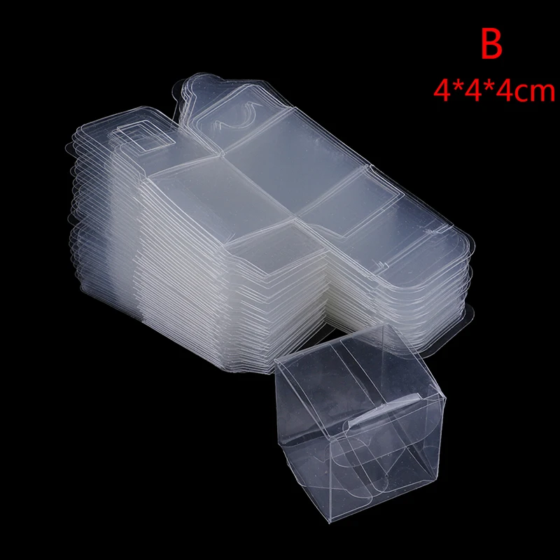 50 шт./лот квадратный ПВХ коробки для шоколада 3x3x3cm-7x7x7cm Прозрачный Подарок Свадебная коробочка для сладостей пользу Вечерние Декорации для торжеств