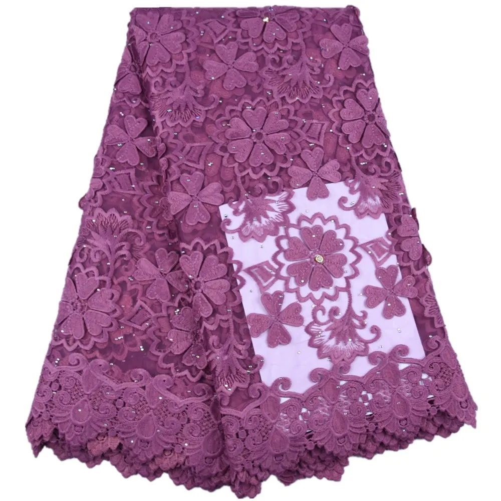 Royal Blue African Lace Fabric 2019 High Quality Embroidery 3D Stoned Nigerian Fabrics French Mesh S1642 | Дом и сад