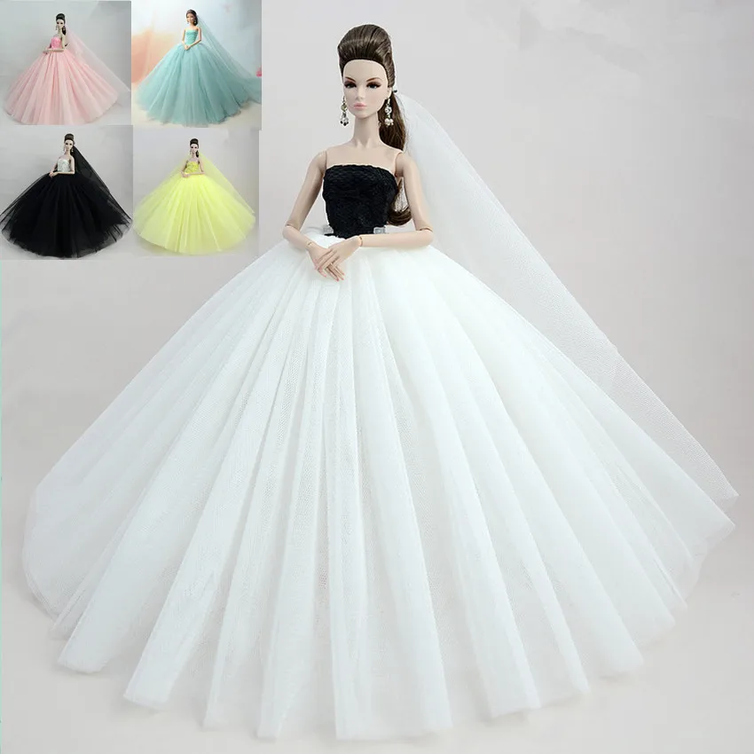 Dress + Veil / 15 Styles Gorgeous Wedding Party Gown Lace Outfit Clothing For 1/6 Xinyi Barbie FR Doll Toys for Children | Игрушки и