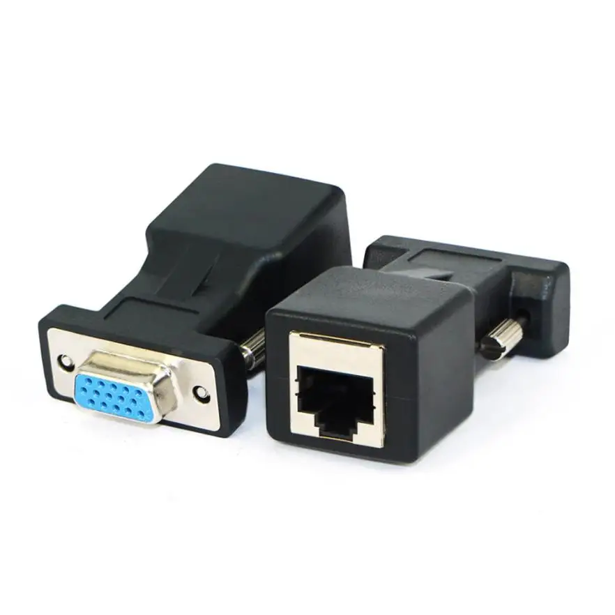 1 пара VGA удлинитель Мужской Женский к LAN RJ45 CAT5 CAT6 20 м сетевой кабель адаптер feb27 |