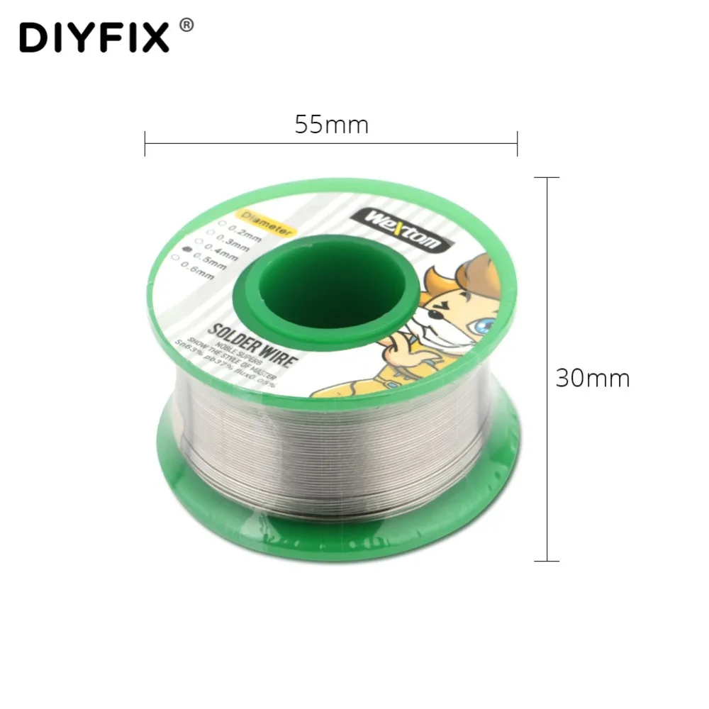 DIYFIX 1 рулон 0 5 мм 63/37 флюс 0.05% пайки провода оловянный свинцовый провод для iPhone