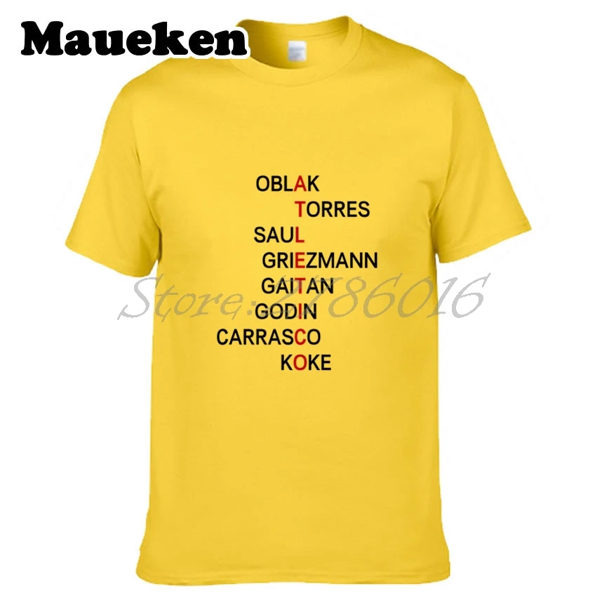 Мужская футболка Atletico Koke 16/17 с кроссвордом для Griezmann Torres fans подарок круглым