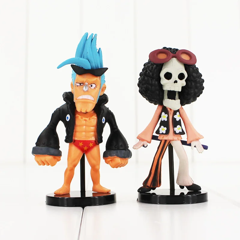 6 шт./лот фигурка игрушка Luffy Chopper Sanji Zoro Brook Franky Коллекционная модель куклы для