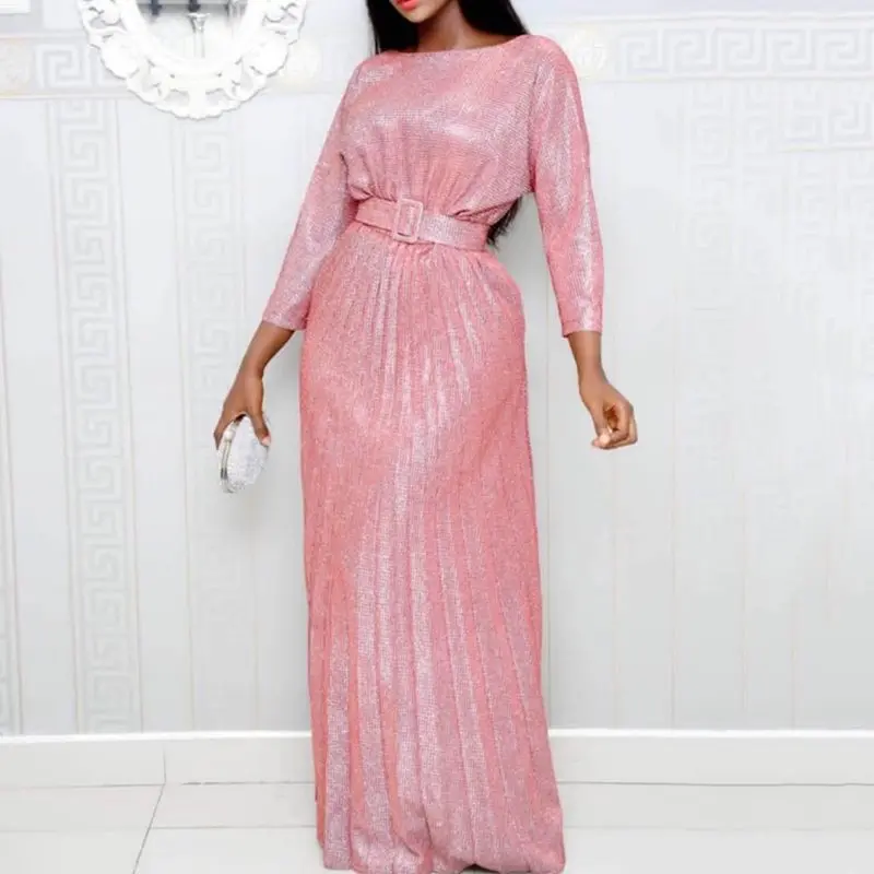 Модные Светоотражающие Вечерние платья женские элегантные вечерние