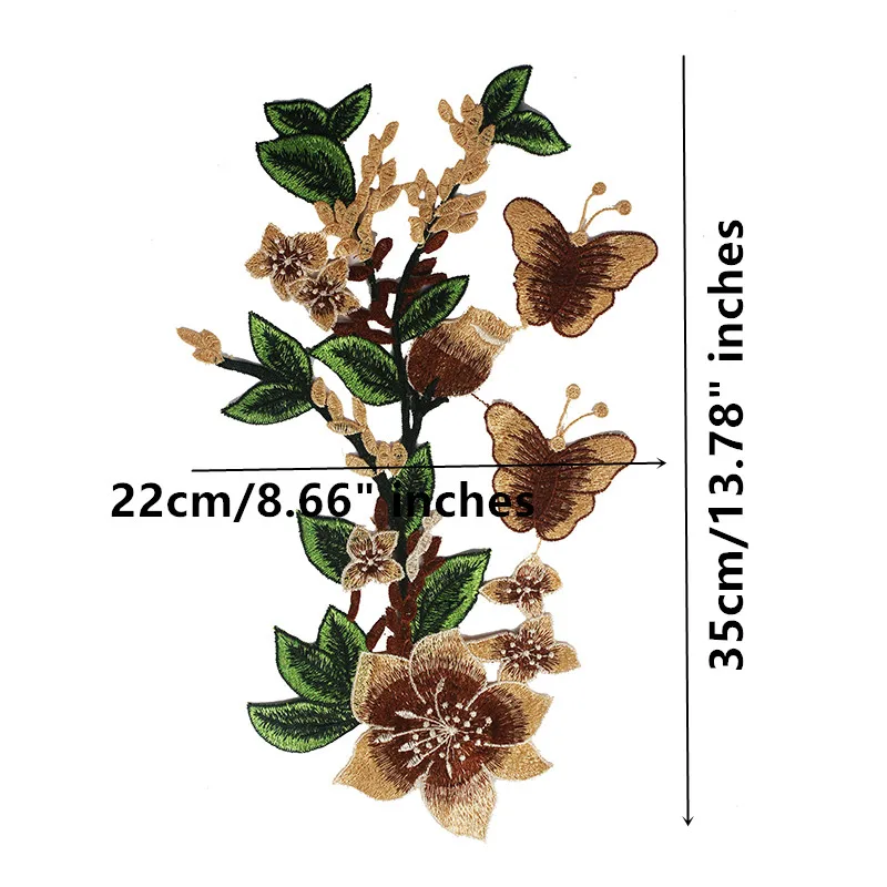 1 шт. Цветочная бабочка аппликация кружевная вышивка отделка Скрапбукинг кружева