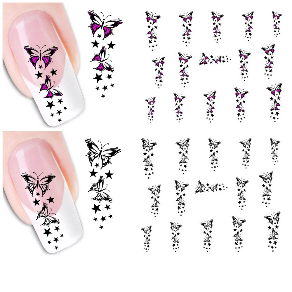 50 шт. Летние красивые наклейки для ногтей с цветами|water transfer decals|water transferstickers water |