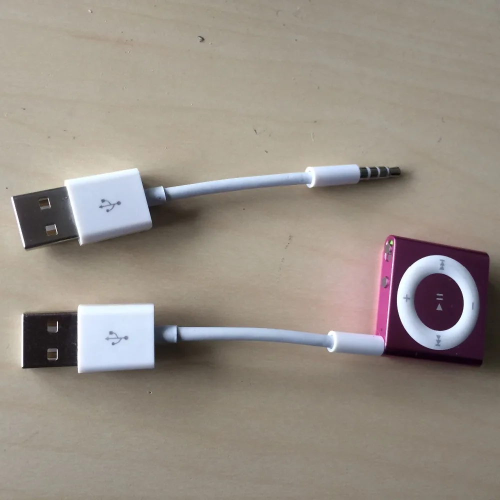 3,5 мм штекер к USB 2,0 Данные зарядного кабеля кабель синхронизации наушников адаптер шнур для ipod shuffl e 3rd 4th 5th 6th 7th
