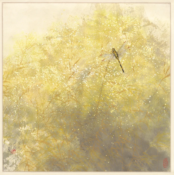 Китайская Картина с изображением стрекозы картина маслом печать на холсте