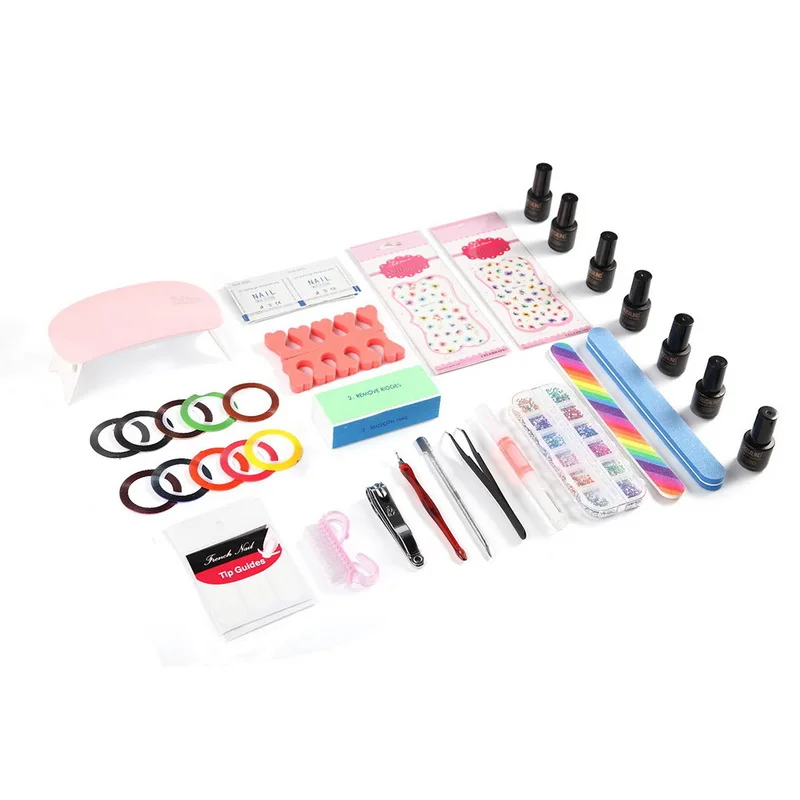 7ml Nail Art Tools Cure Manicure Kit UV Gel Polish Any 4 Color Primer For Nails Design Set New Fashion | Красота и здоровье