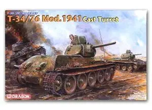 Модель в масштабе 1/35 средний колесо Dragon 6418 T 34/76 тип 1941 литая башня|1/35 scale|scale models1/35