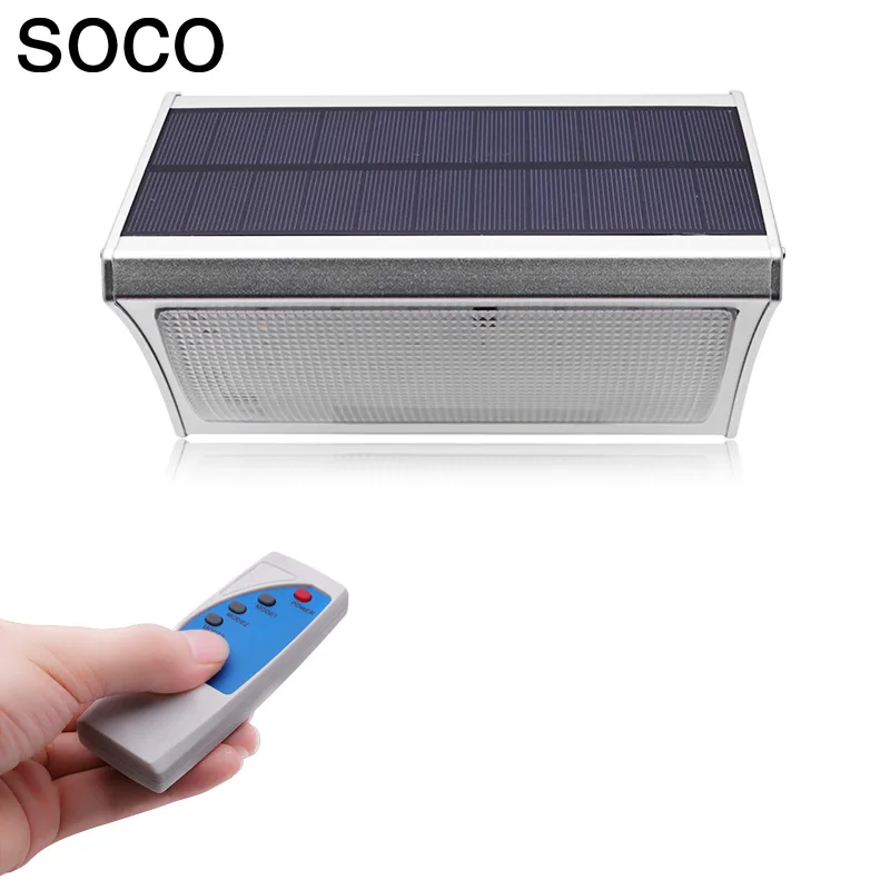 SOCO 56LED 1000LM Solar Wall Lamp Radar Wave Induction Lighting With 3 Working Modes Remote Control IP65 Waterproof Street Light | Лампы и