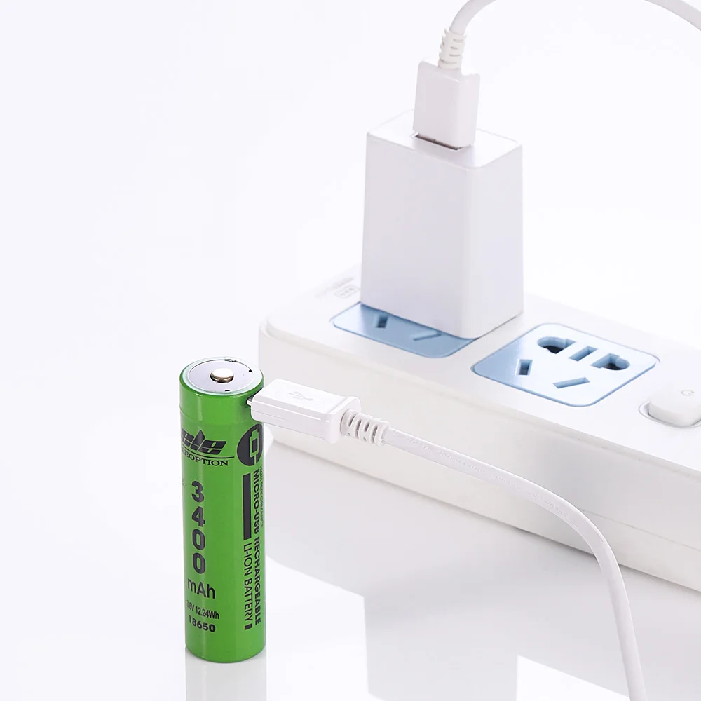 10 шт. литий ионные аккумуляторные батарейки 18650 3400 мАч 3 6 В USB для фонарика камера