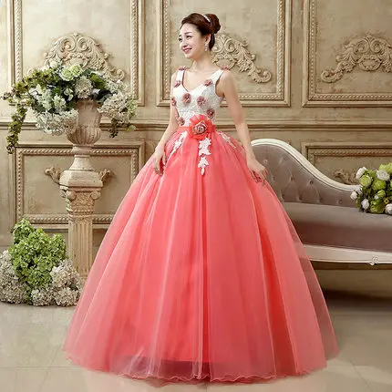 В наличии Дешевые Quinceanera платья Vestidos De 15 Anos Жемчуг Тюль 3D Цветы Румяна Розовый