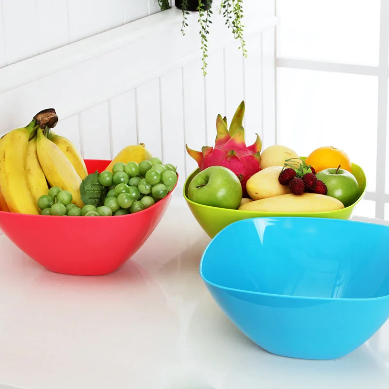 Large plastic fruit plate square fashion candy basket storag