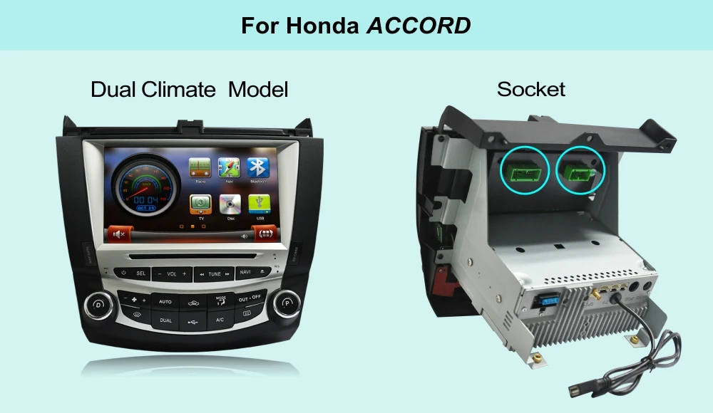 Dinpei " Автомобильный DVD плеер для Honda Accord 7 Автомобильный мультимедийный gps-навигация, радио, стерео WinCE6.0 2003 2004 2005 2006 2007 Dual AC