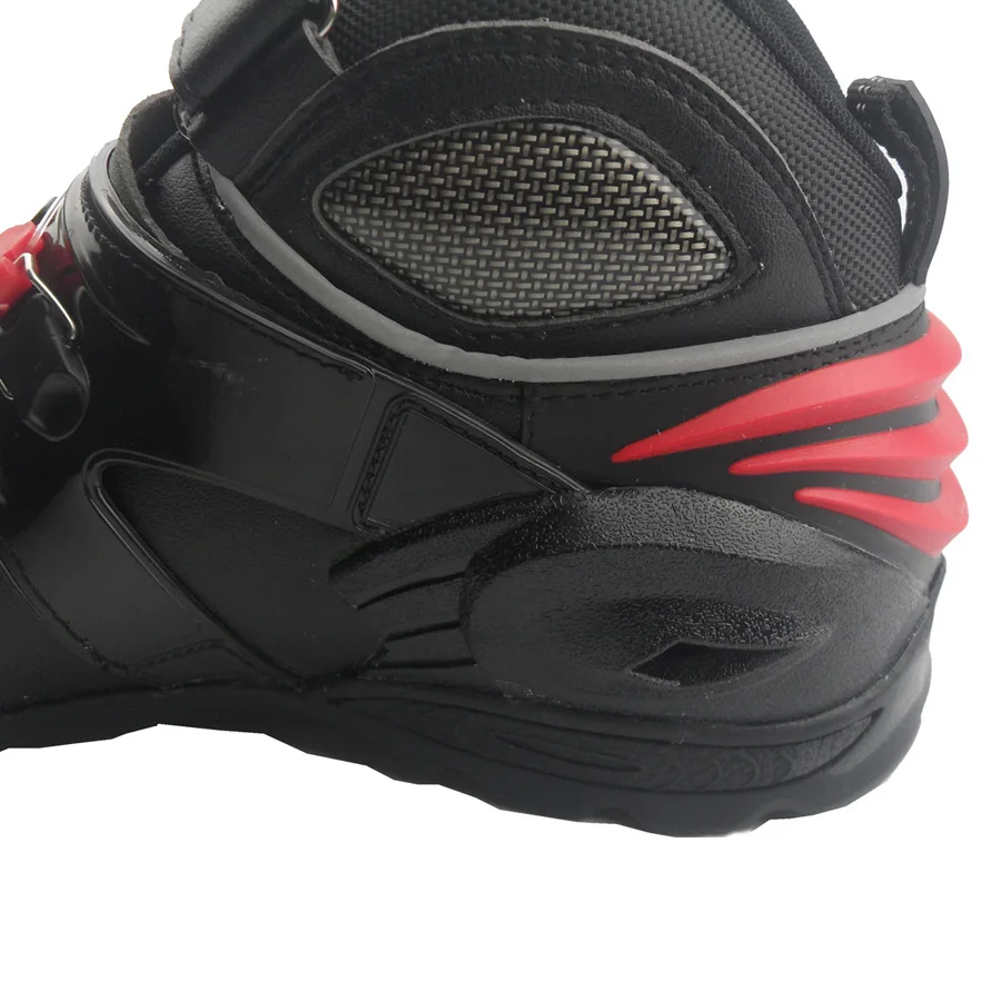 Мотоциклетные ботинки Pro biker кожаные дышащие черные для езды на мотоцикле|boots for