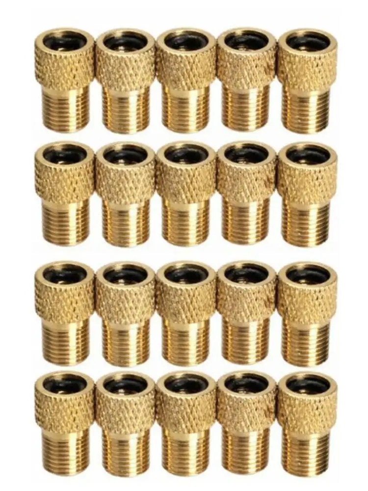 

20pcs Pump Bicycle Convert Presta to Schrader Copper Bike air Valve Adaptor Adapters Wheels Gas Nozzle Tube Tool