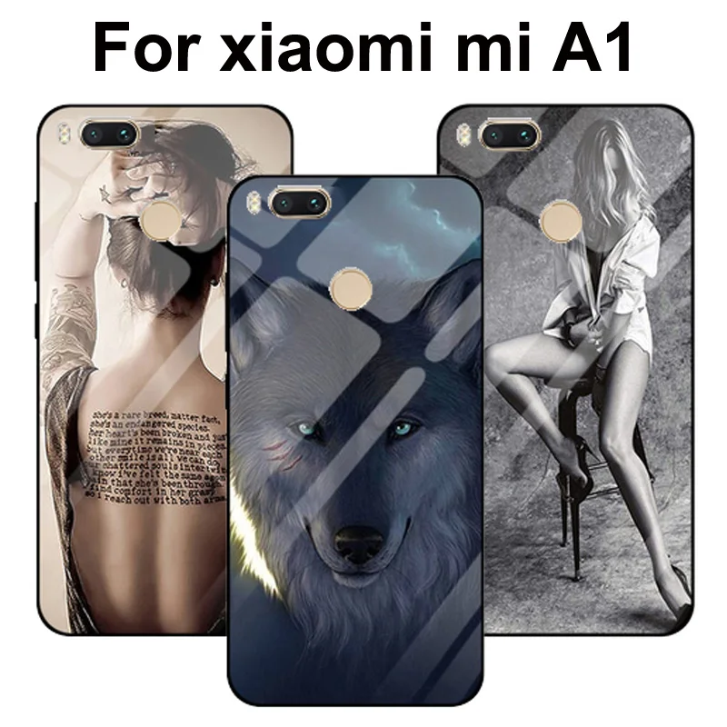 Чехол 5 дюйма для xiaomi mi A1 чехол из закаленного стекла wolf lady силиконовая рамка