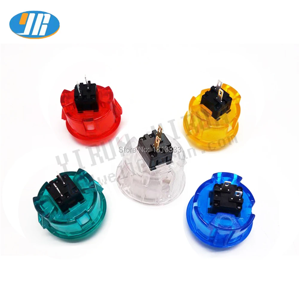 20 pcs 30mm Arcade Push Button Durable Micro Switch MAME Jamma Game CLEAR BUTTON Copy Sanwa OBSC-30 | Спорт и развлечения