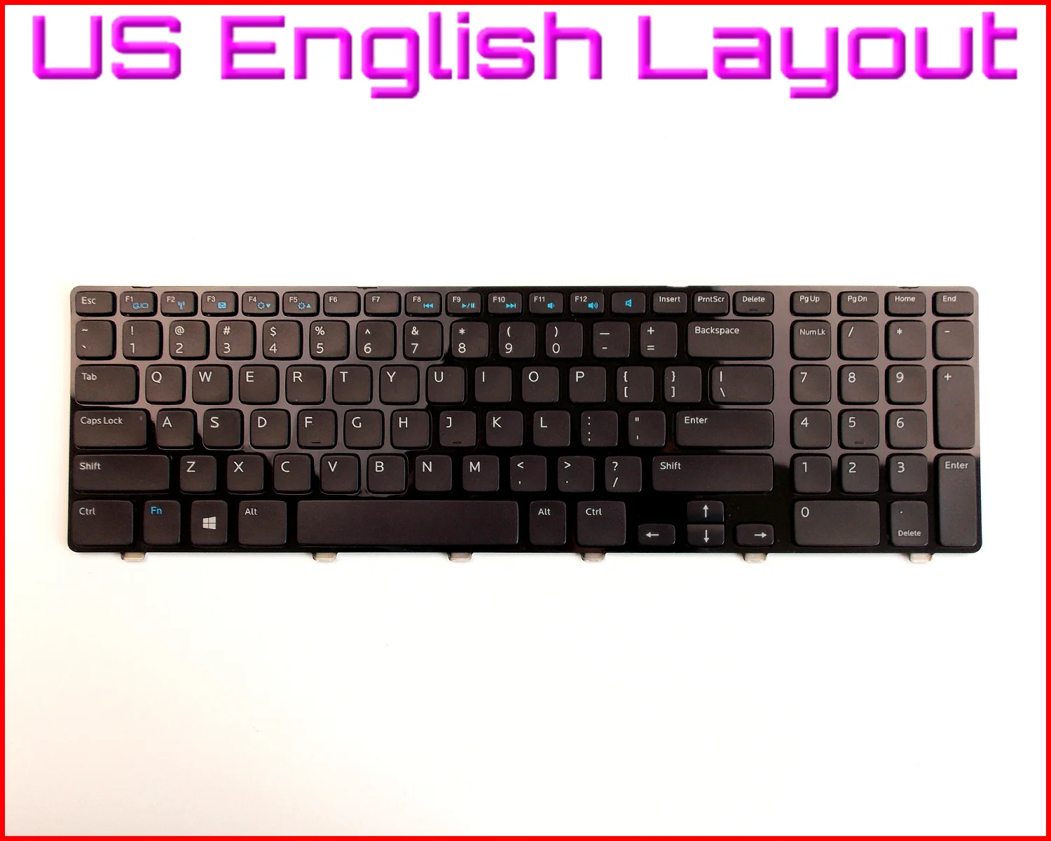New Keyboard US English Version for Dell Inspiron 17 3721 N3721 PK130T32A00 0JJNFF Laptop | Компьютеры и офис