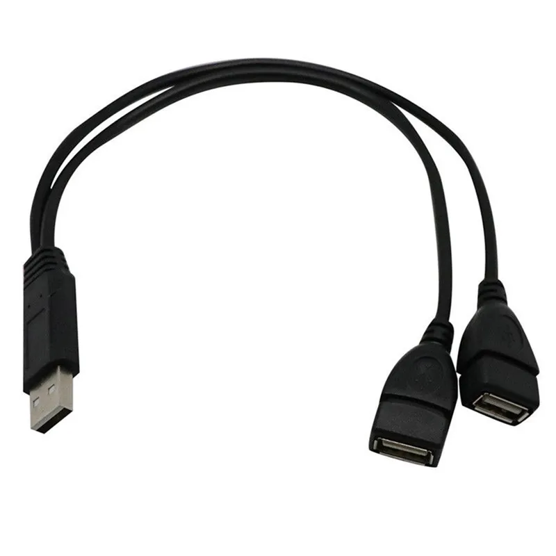 Лидер продаж 30 см USB 2 0 A штекер на двойных гнездовых разъема Y-разветвитель