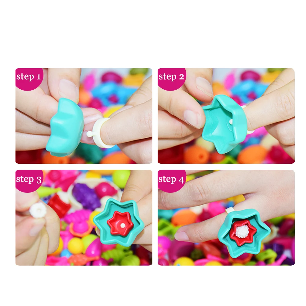 300g Toys Pop Beads Snap Together Jewelry Puzzle Fashion DIY Educational Kids Craft Gifts for Girls | Игрушки и хобби